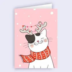 Коледна картичка - Котеколеда