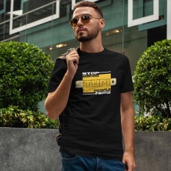 Тениска Stop making stupid people famous